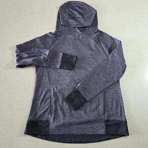 Champion Duo Dry Womens Hoodie Gray Heather Long Sleeve Thumbhole Pullover L